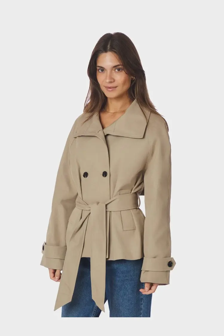 Neo Noir Munet Trench Jacket Sand
