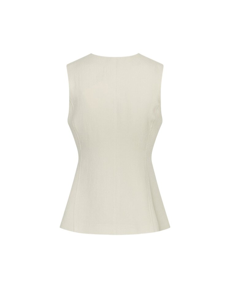 MSCH Esteriane Silver Waistcoat Oatmeal Melange