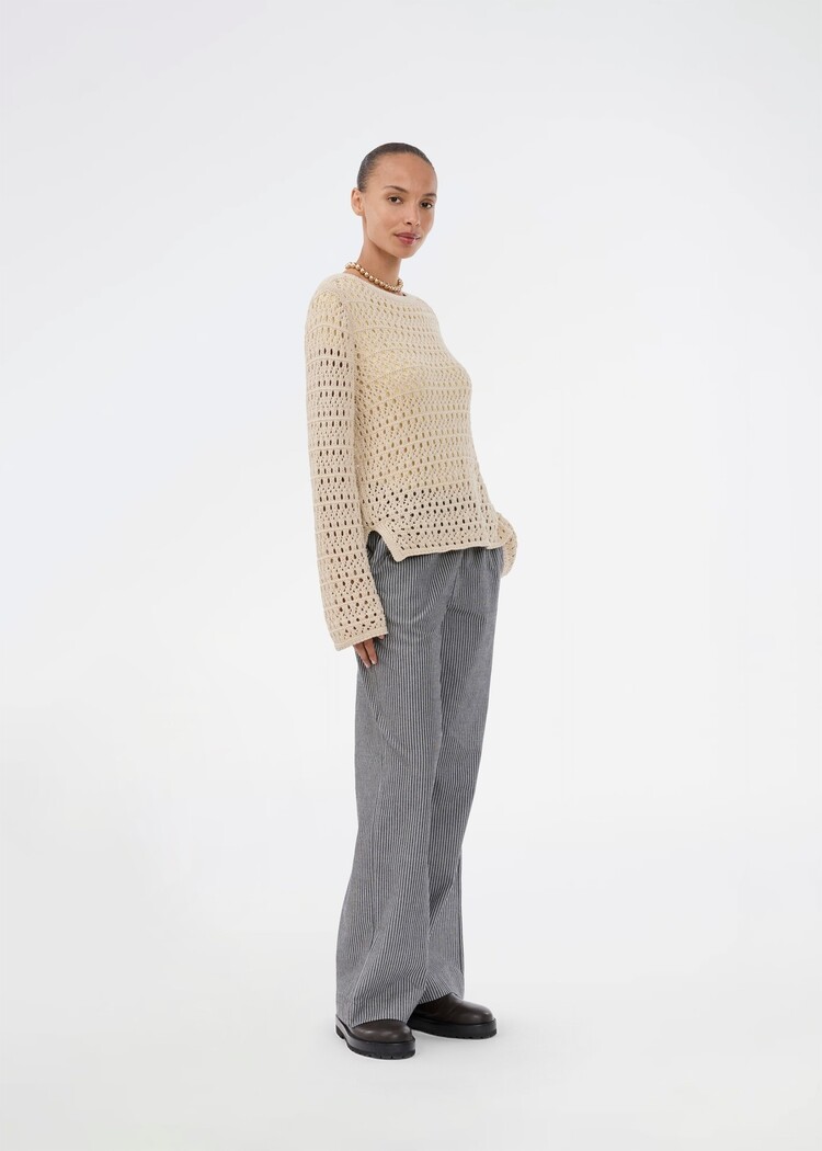 Modström Valentinmd Stripe Pants Washed Black Stripe