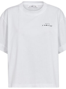 Haute L'Amitié Crew Neck Crop Tee White