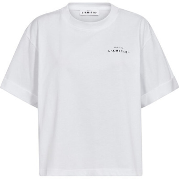 Haute L'Amitié Crow Neck Crop Tee White