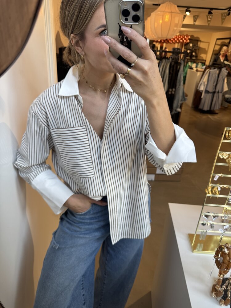 Co'Couture AvaraCC Stripe Bone / Brown