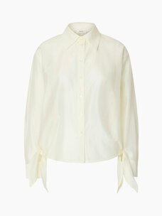 Selected Femme IRIS RELAXED LS TIE DETAIL SHIRT B Egret