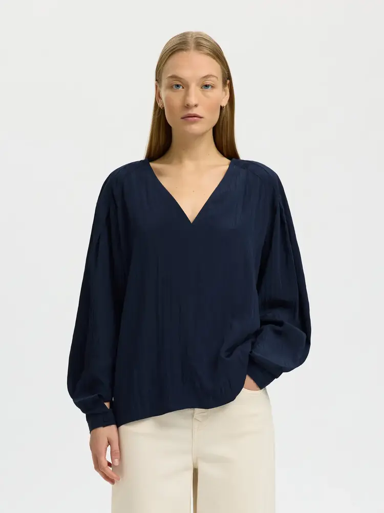 Selected Femme Iona LS Top B Dark Sapphire