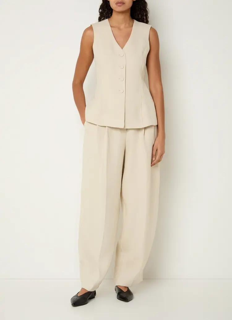 MSCH Esteriane HW Pants Oatmeal Melange