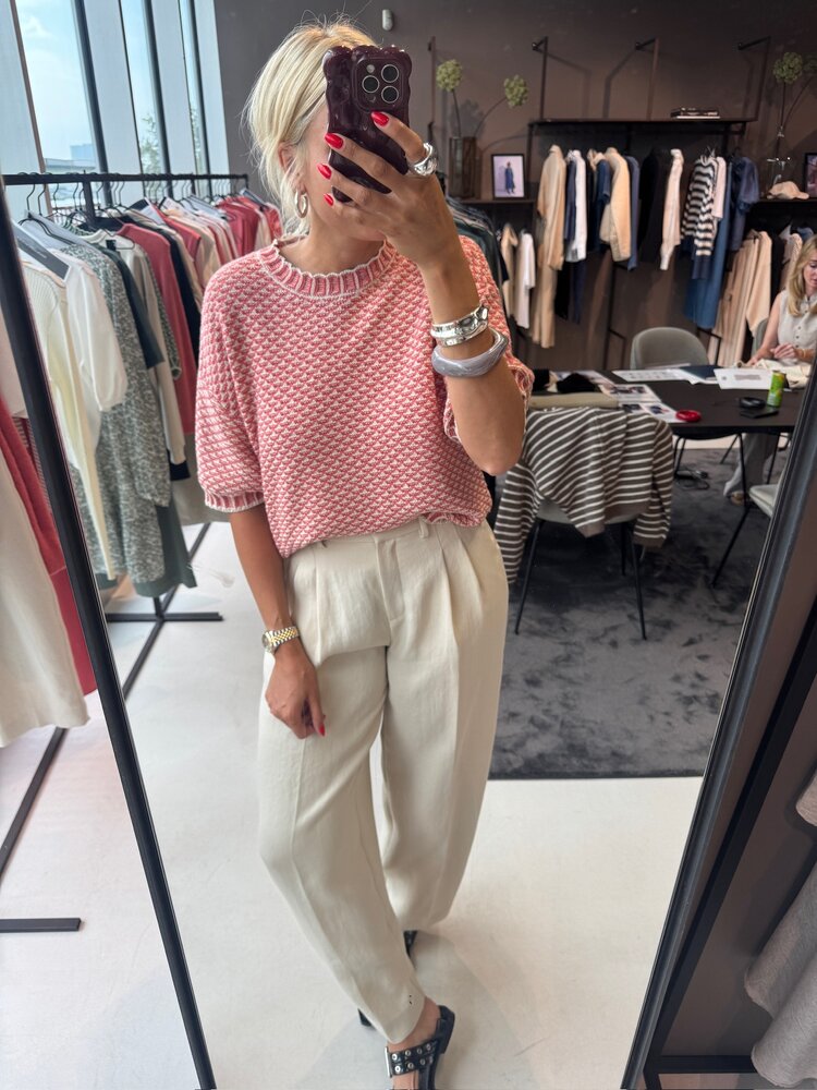 MSCH Catina Pilla 2/4 Pullover Oatmeal/F Rose