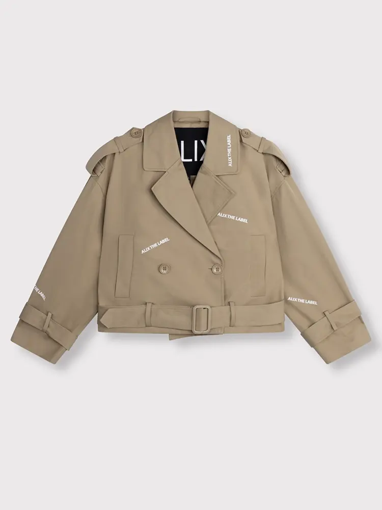 Alix The Label Ladies Woven Short Alix Trench Coat