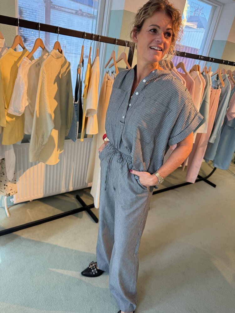 Modström Valentinmd Stripe Top Washed Black Stripe