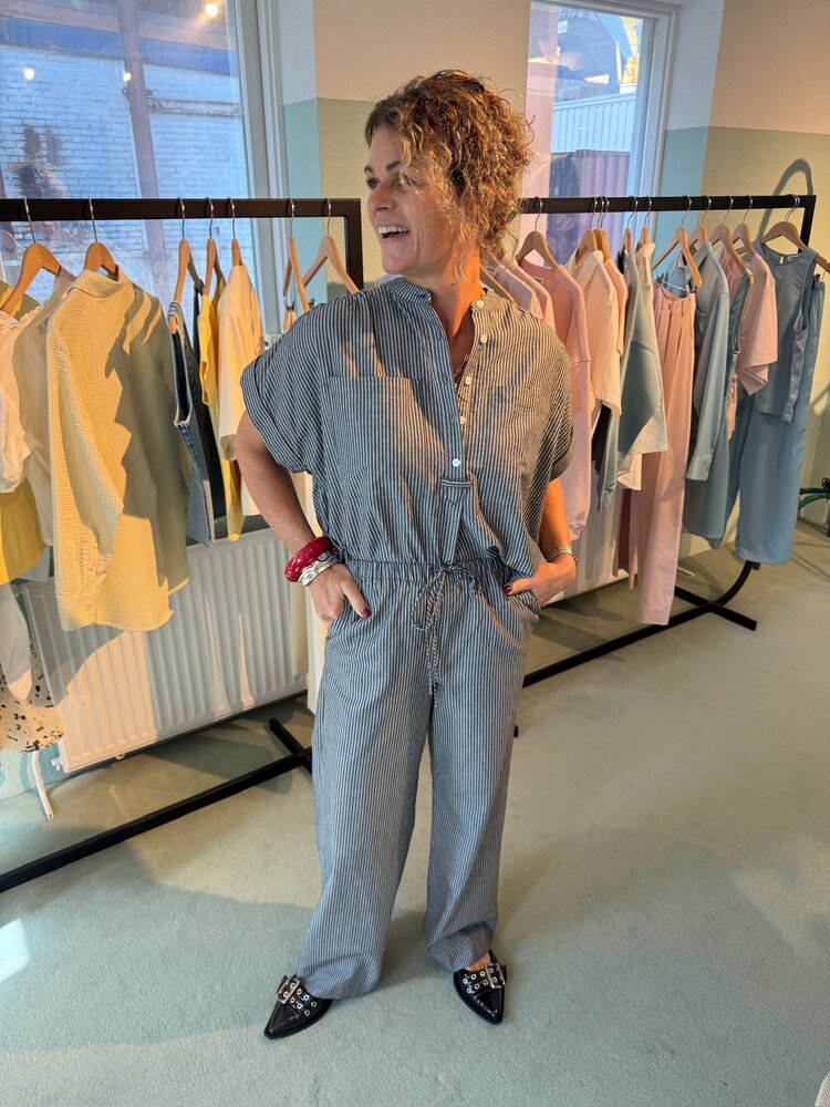 Modström Valentinmd Stripe Top Washed Black Stripe