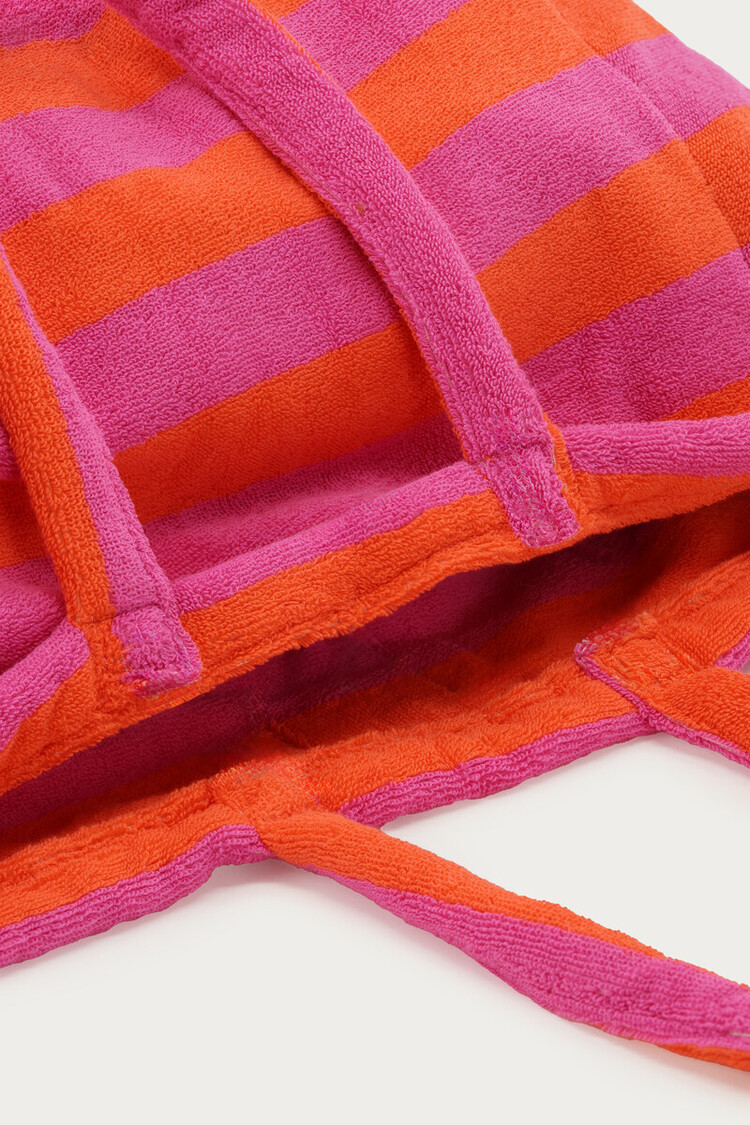 Roze En Oranje Gestreepte Shopper