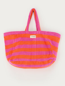 My Jewellery Roze En Oranje Gestreepte Shopper