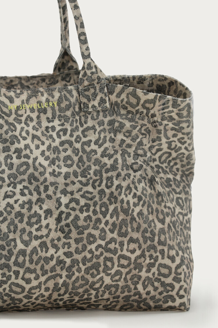 My Jewellery Grote Shopper Met Lichte Panterprint