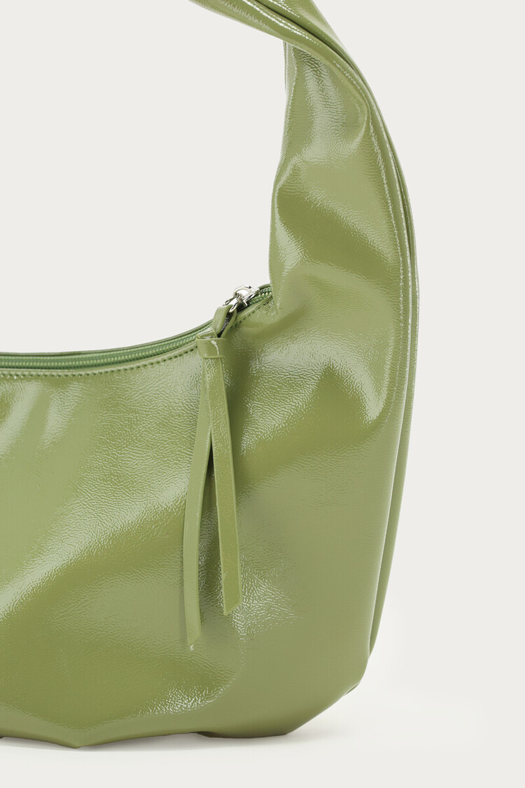 My Jewellery Olijfgroene PU Lak Schoudertas