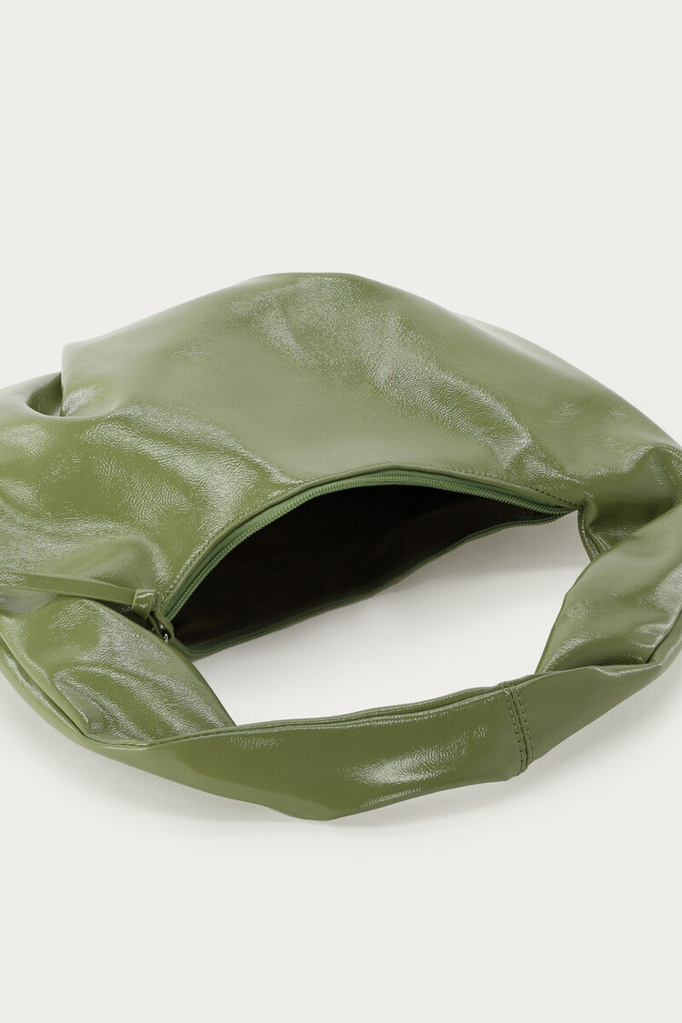 My Jewellery Olijfgroene PU Lak Schoudertas