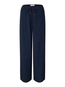 Selected Femme Iona HW Wide String Pant B Dark Sapphire