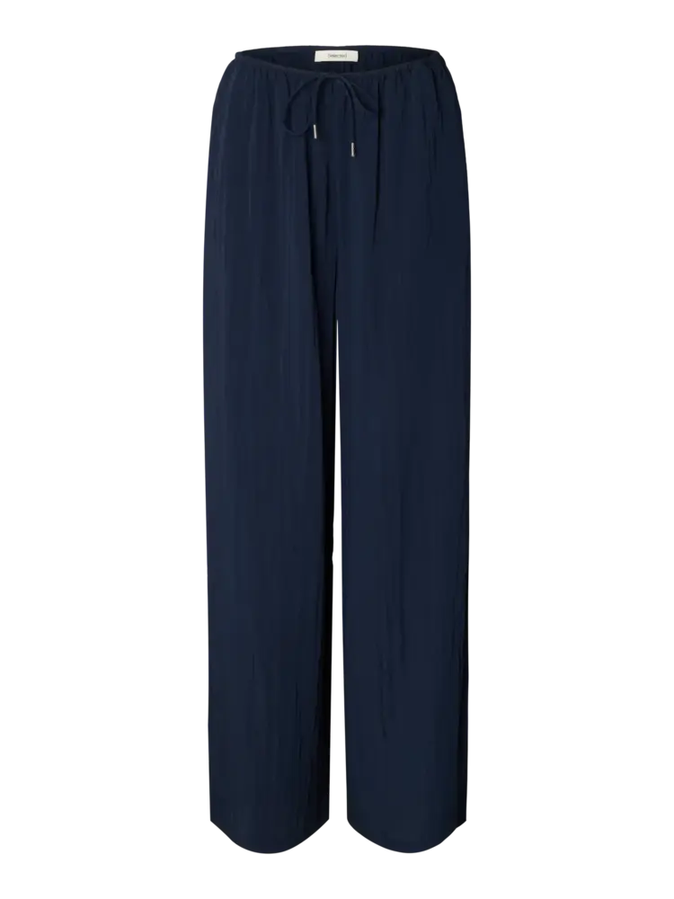 Selected Femme Iona HW Wide String Pant B Dark Sapphire