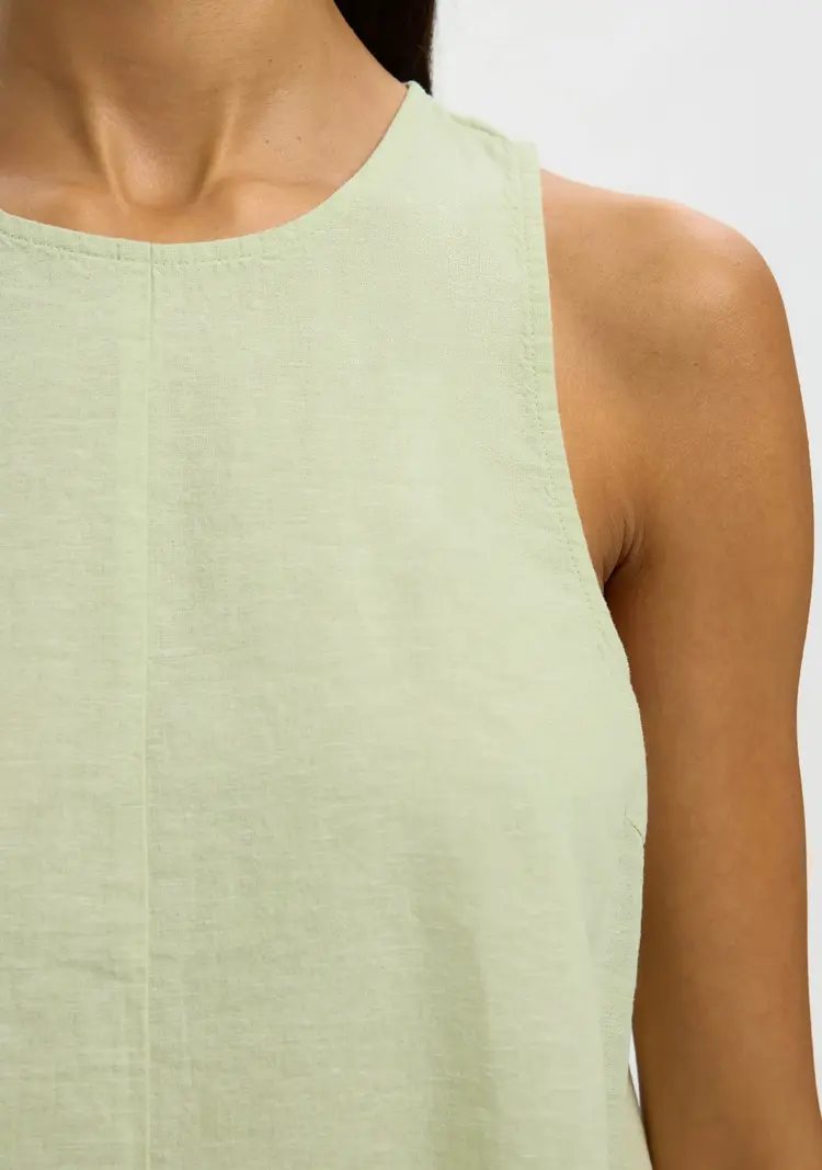 Selected Femme Luisa SL Linen Blend Top Noos Lint