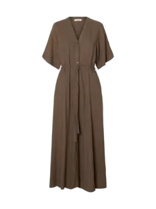 Selected Femme Viva Regular Linen Blend Dress Noos Chocolate Chip