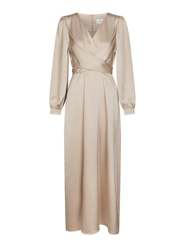 Neo Noir Bretti Heavy Sateen Dress Champagne