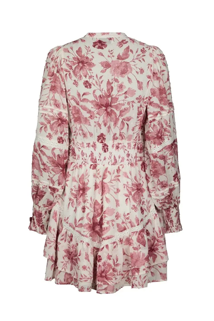 Neo Noir Roberta Flower Print Dress Evening Rose