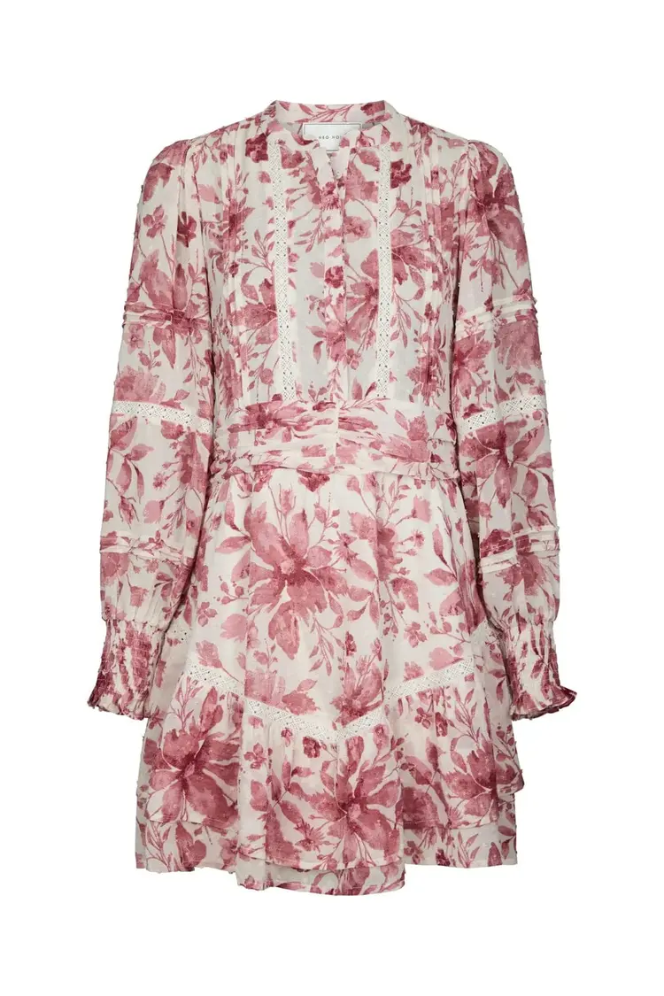 Neo Noir Roberta Flower Print Dress Evening Rose