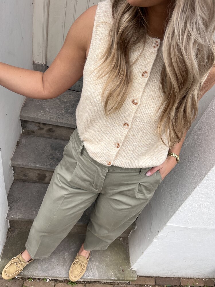 Soft Rebels Alliy Vest Knit RWS Wood Ash Melange Melange