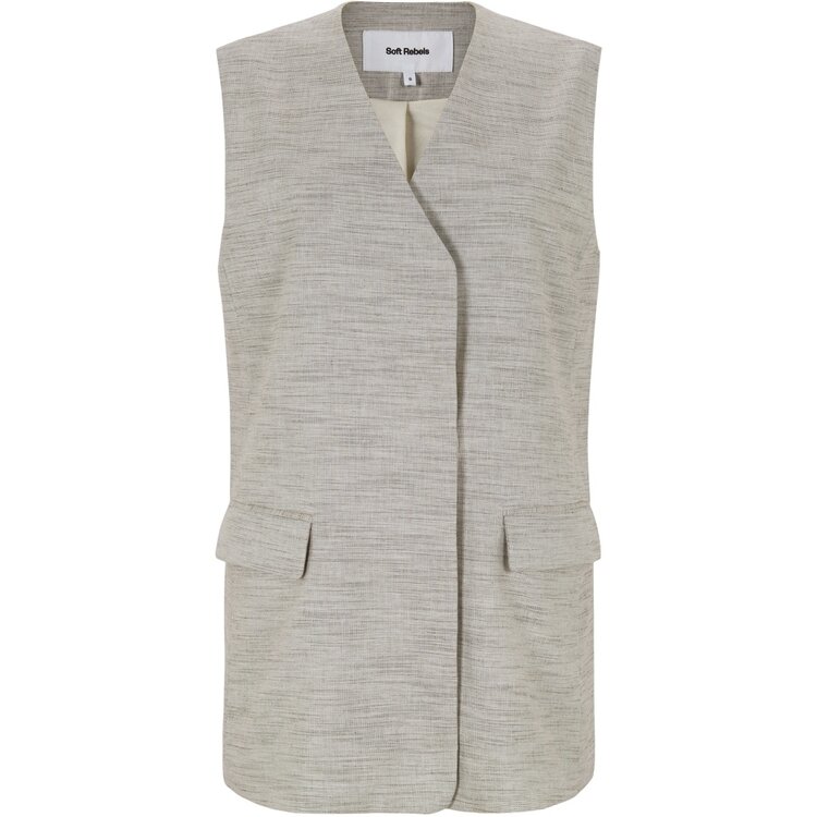 Soft Rebels Elliey Vest Light Grey Melange