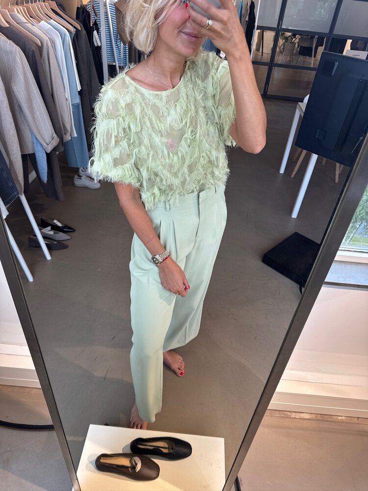 Selected Femme Myline SS Boat Neck top B Lint