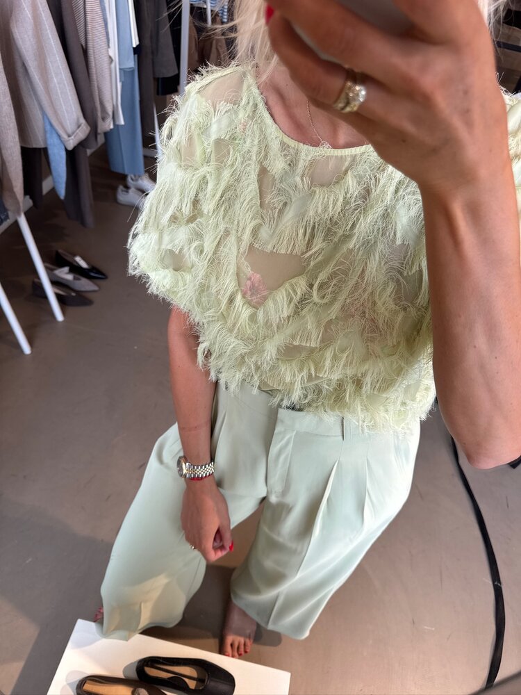 Selected Femme Myline SS Boat Neck top B Lint