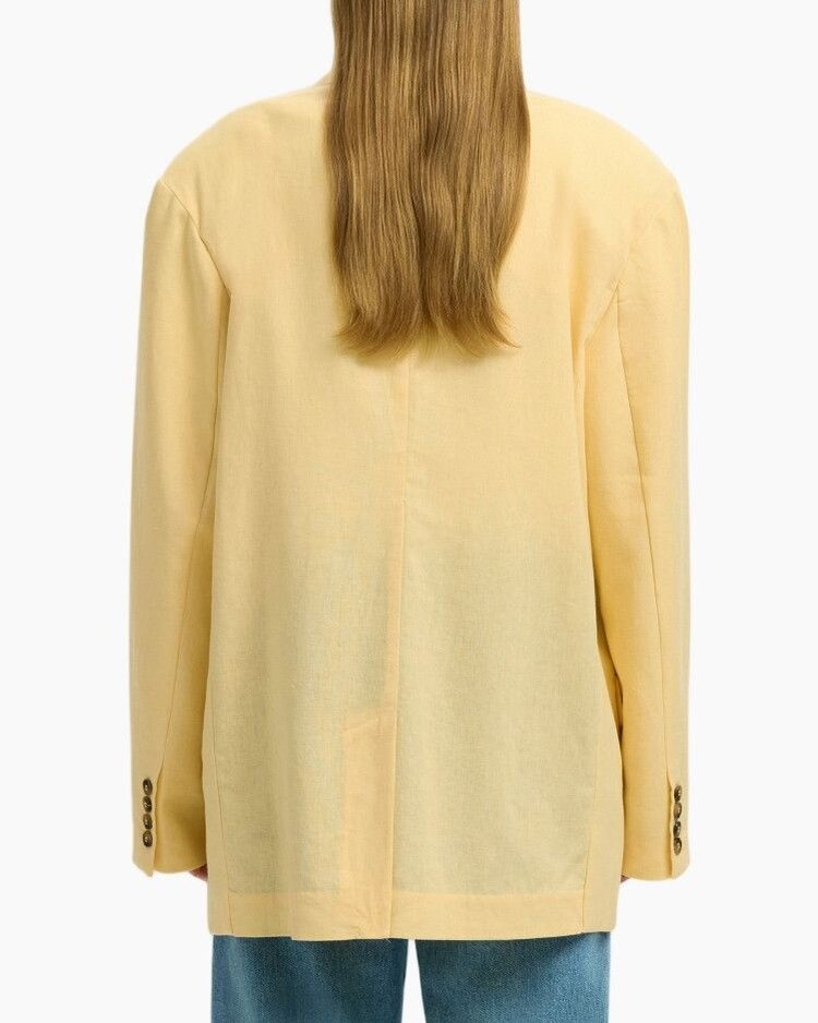 Selected Femme Oversized Marlie DB Blazer Italian Straw