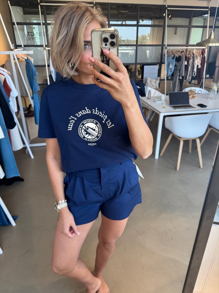 Selected Femme Felisa SS Tee Ocean Cavern/Egret