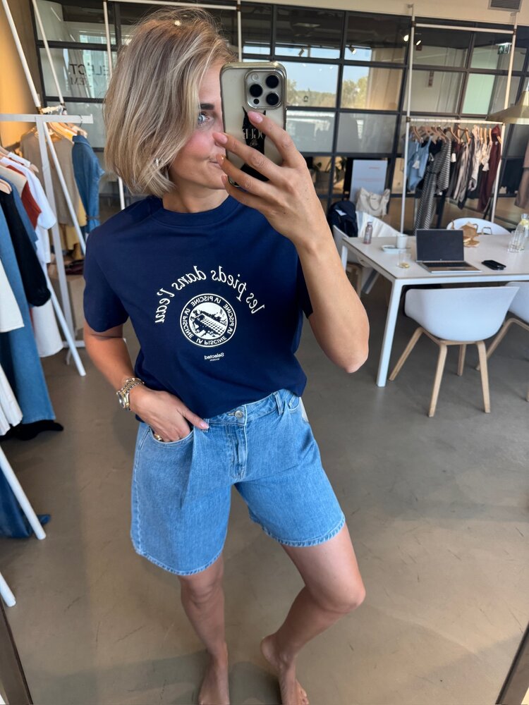 Selected Femme Felisa SS Tee Ocean Cavern/Egret