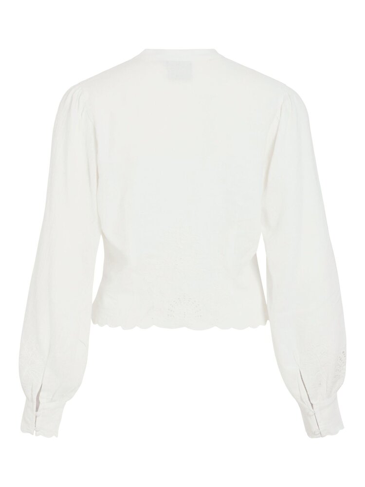 Rouge Edit Roumai L/S V-Neck Shirt Cloud Dancer