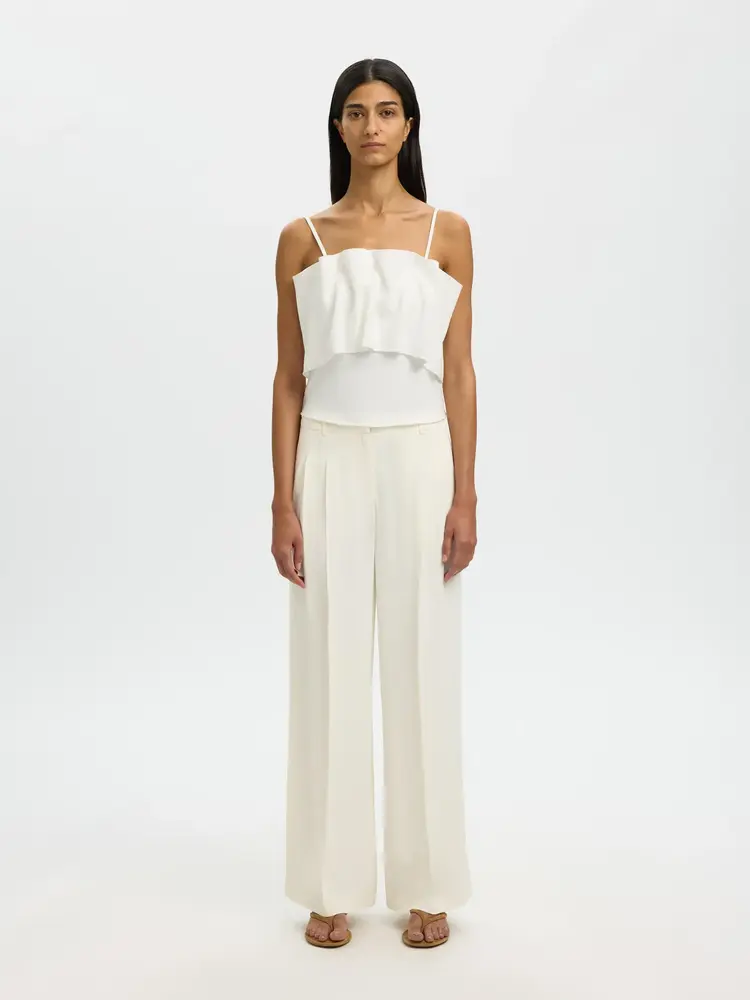 Selected Femme Vinelle Pleated Bandeau Top B Sno