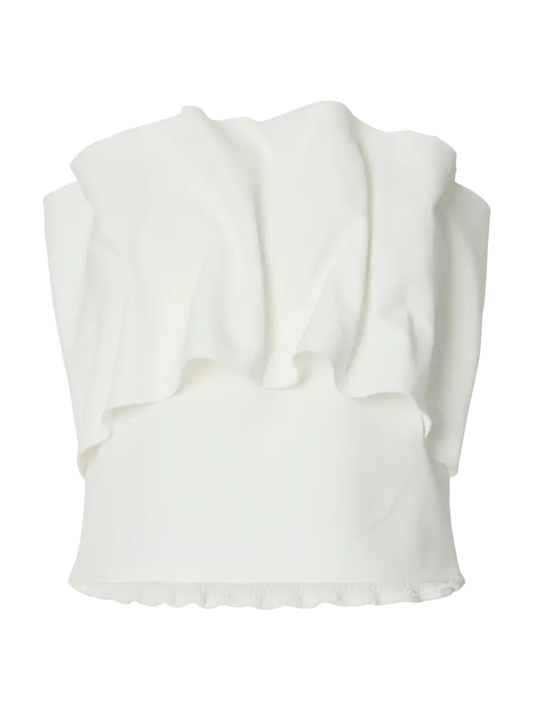 Selected Femme Vinelle Pleated Bandeau Top B Sno