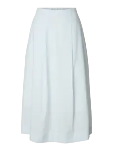 Selected Femme Hannah HW Midi Skirt B Cashmere Blue/Stripes