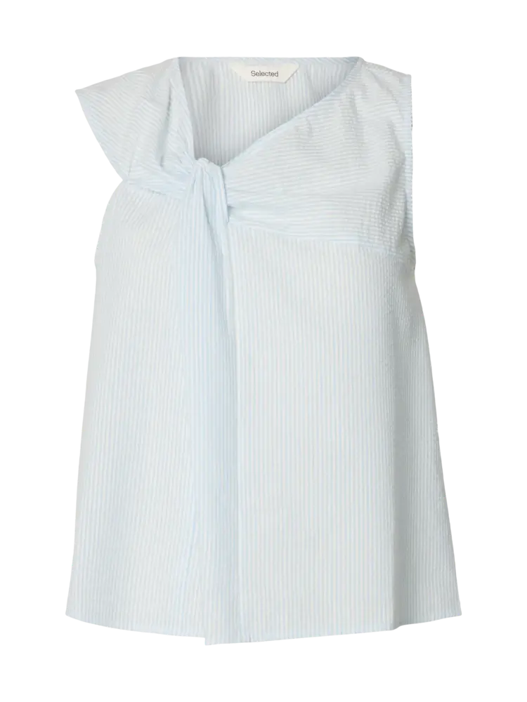 Selected Femme Hannah SL Twist Top Cashmere Blue/Stripes