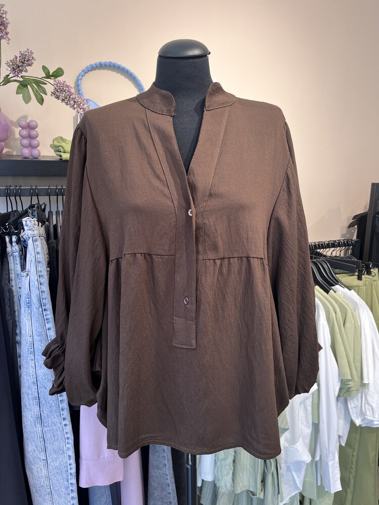 Just be Jolie Juul Blouse Dark Brown