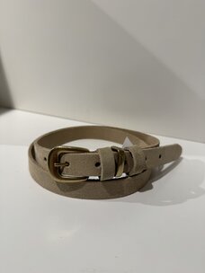 Elvy Suede Ecru/Gold