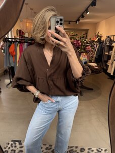 Just be Jolie Juul Blouse Dark Brown