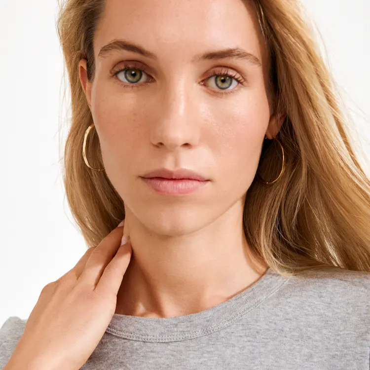 Pilgrim EMBER Hoop Earrings Gold-Plated 40MM