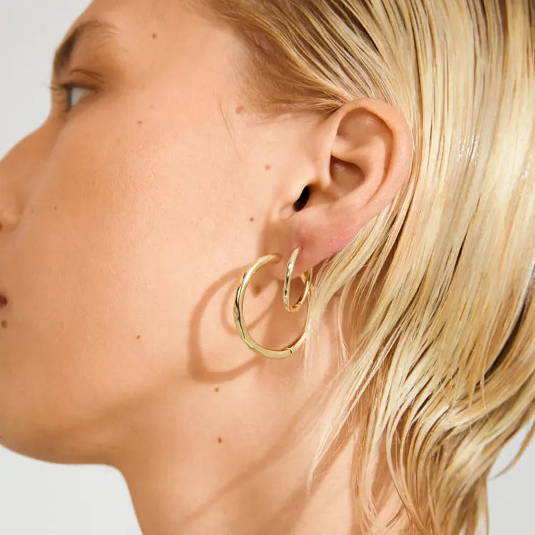 Pilgrim EVE Hoop Earrings 2-in-1 Set Gold-Plated