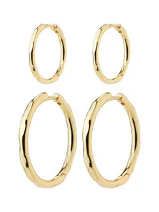 Pilgrim EVE Hoop Earrings 2-in-1 Set Gold-Plated