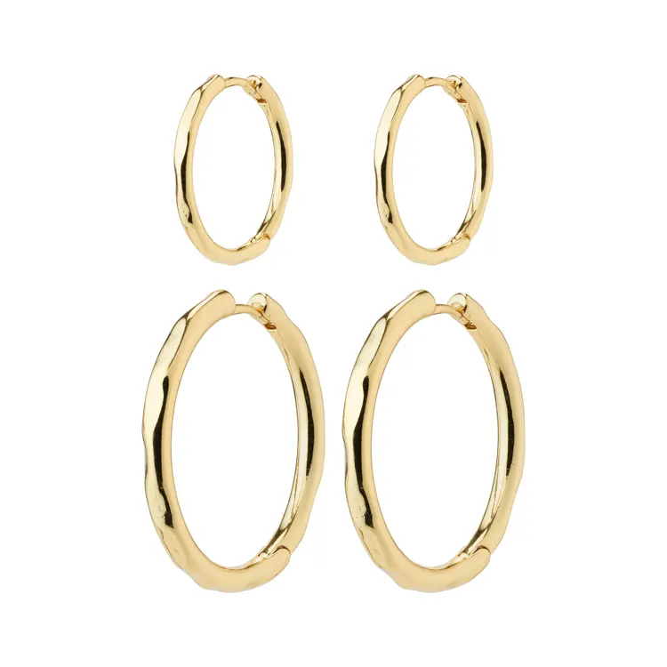 Pilgrim EVE Hoop Earrings 2-in-1 Set Gold-Plated