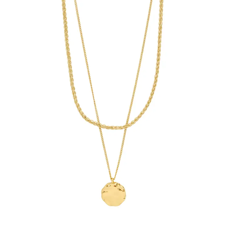 Pilgrim DECLAN Necklace 2-in-1 Set, Gold-Plated