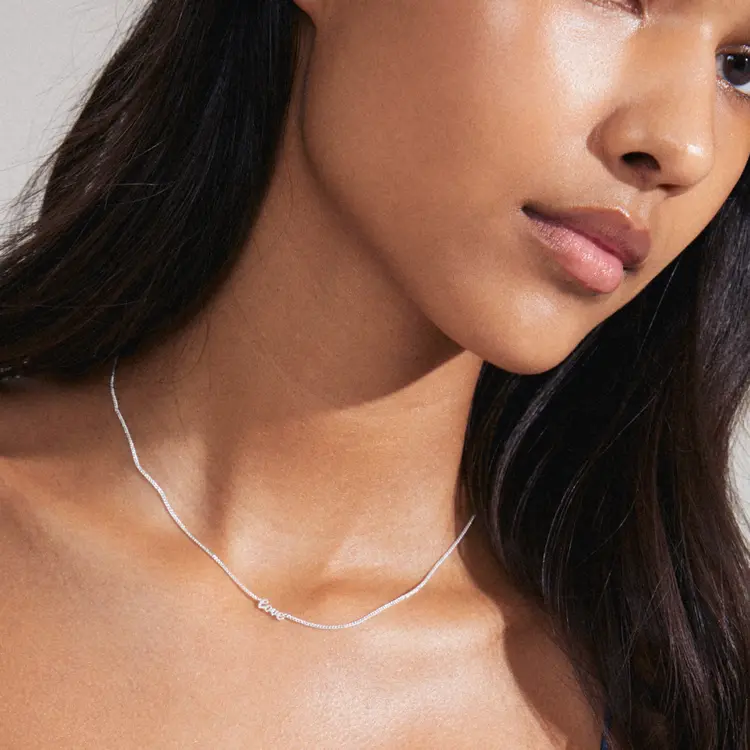 Pilgrim LOVE Necklace Silver-Plated