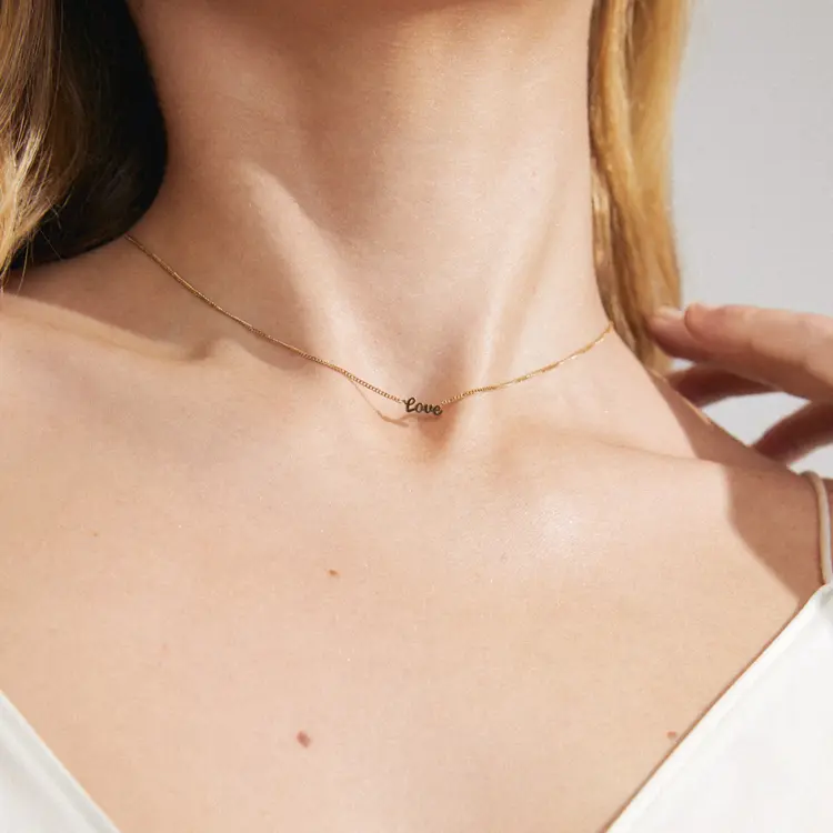 Pilgrim LOVE Necklace Gold-Plated