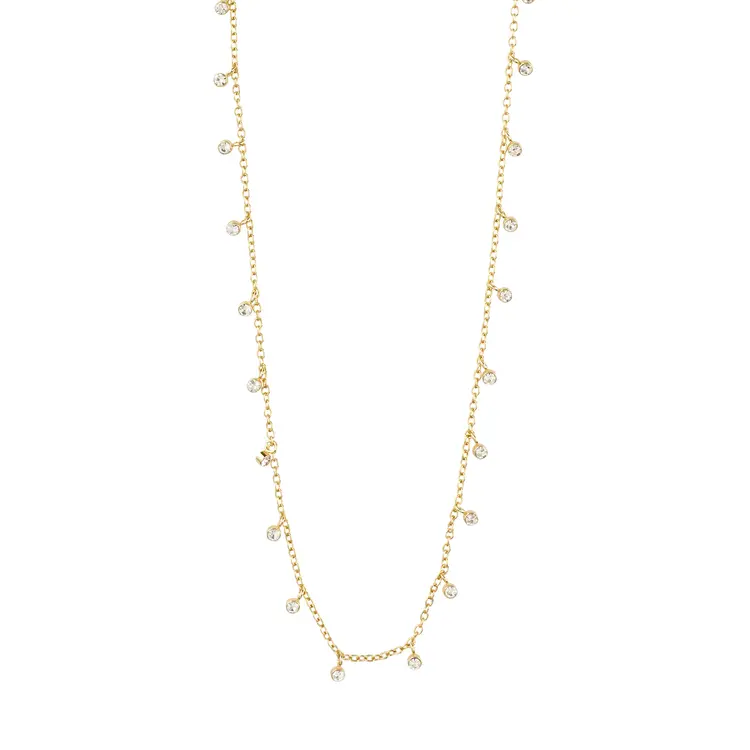 Pilgrim MAJA Crystal Multi Drops Necklace Gold-Plated