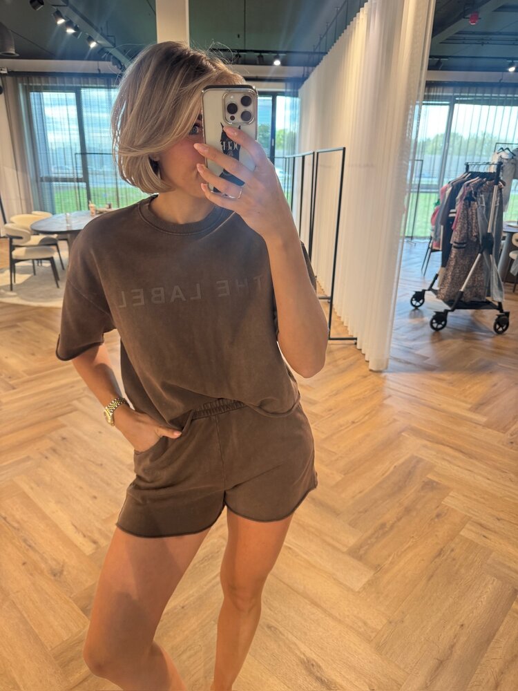 Alix The Label Ladies Knitted The Label Summer T-Shirt Brown