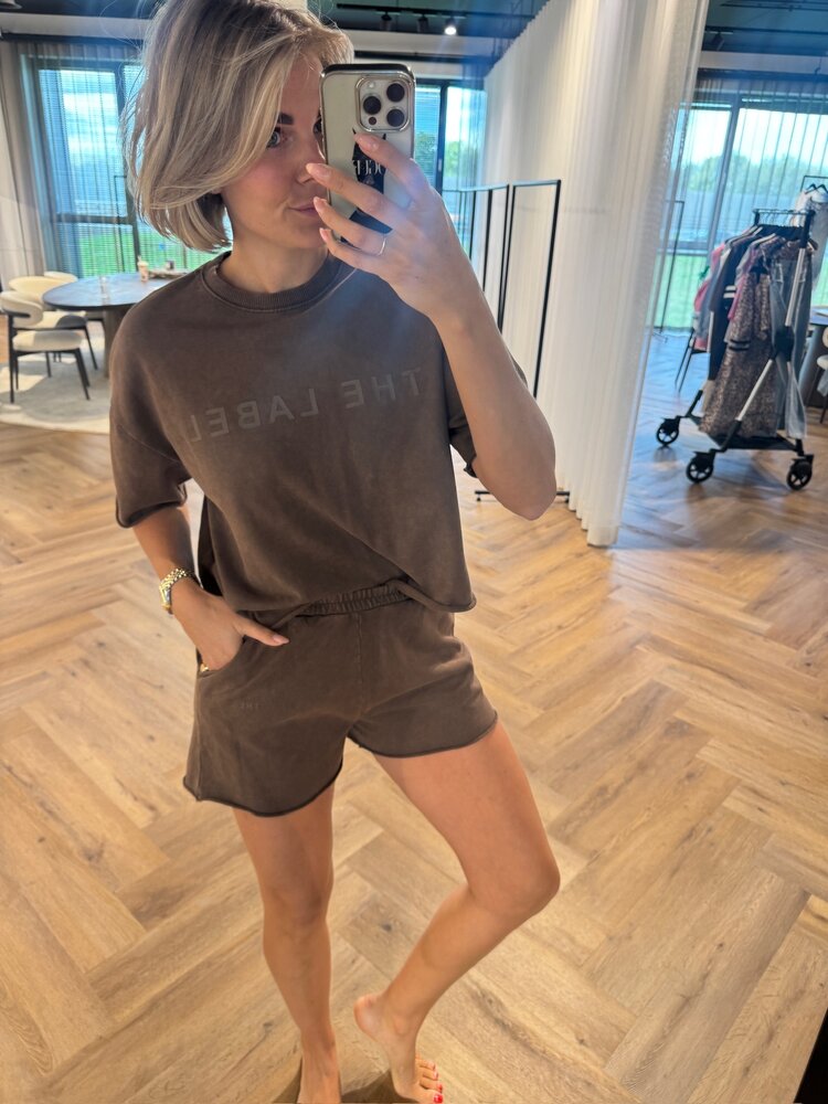 Alix The Label Ladies Knitted The Label Summer T-Shirt Brown